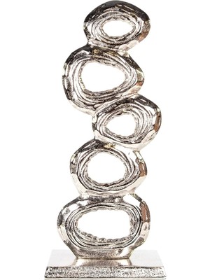 Mcreative Metal Dekoratif Sanatsal Obje Gümüş 22 x 12 x 52  cm .