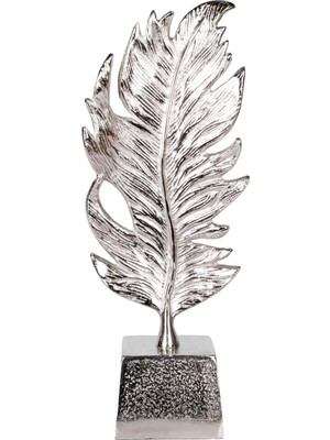 Mcreative Metal Dekor Yaprak Gümüş 16 x 10 x 44  cm .