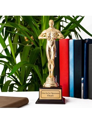Mcreative Öğretmenler Gününe Özel Oscar Ödülü - Yılın En Iyi Öğretmeni Heykel -29  cm
