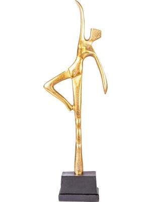 Metal Biblo Balet Gold-Siyah 11,5 x 7 x 35  cm .