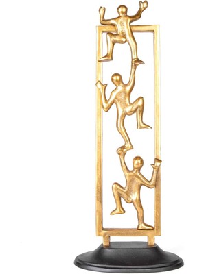 Metal Dekor Tasarım Obje Gümüş 21 x 11 x 51  cm .