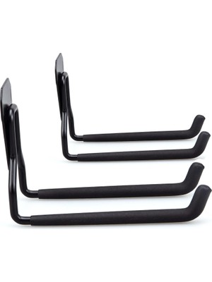 Mcreative 2'li Uzun Düz Garaj Kanca Askı Seti, Güçlü Metal Garaj Depolama Yardımcı Kancaları, Garaj Depo Düzenleme Ağır Garaj Kancaları