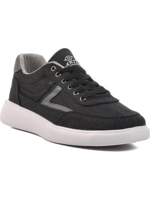 Ayakmod 128 M Siyah-Beyaz Hafif Esnek Erkek Günlük Ayakkabı