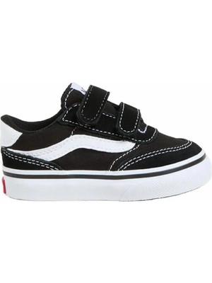 Vans Brooklyn Ls V Bebek Sneaker Siyah - Beyaz Erkek Çocuk İçin Kaydırmaz Tabanlı Rahat Ayakkabı