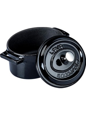 Metal Oval Mini Tencere, Siyah