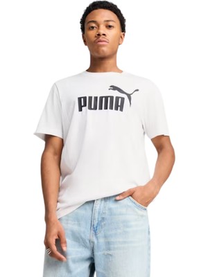 Puma Essentials No. 1 Logo Tee Erkek Beyaz Kısa Kollu Tişört 68253202