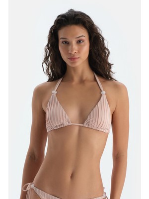Dagi Ekru Üçgen Küçük Bikini Üst