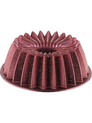 Brillant Alüminyum Döküm Yanmaz Yapışmaz Granit Kek Kalıbı Kırmızı GRN-KK-5951 Alioth