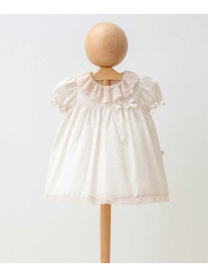 Kız 6/24 Ay Yaka Fırfırlı Çiçek Baskılı Elbise