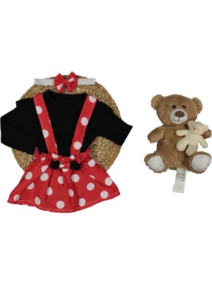 Kız 9/24 Ay Badili Puanlı Askılı Elbise Takım