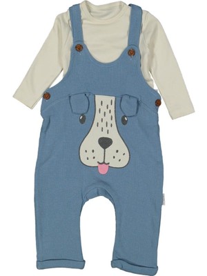 Erkek 9/24 Ay Mobil Kulaklı Köpek Baskılı Badili Slopet