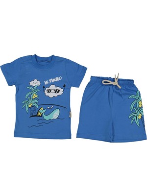 Erkek 9/18 Ay Bulut Baskılı Ikili Takım