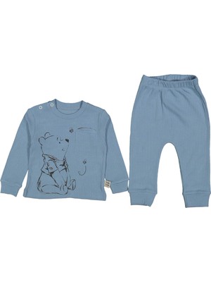 Erkek 6/18 Ay Pooh Baskılı Cepli Takım