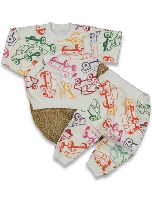 Erkek 6/24 Ay Arabalı Baskılı 2li Takım