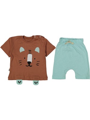 Erkek 6/18 Ay Kaplan Baskılı 2li Takım