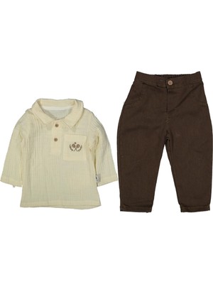 Erkek 6/18 Ay Tenis Nakışlı Organik 2li Tkm