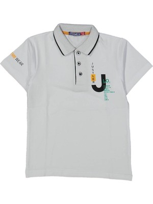 Erkek 5/8 Yaş J Baskı Polo Yaka Tişört