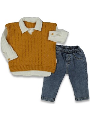 Erkek 6/24 Ay Gömlekli Triko Süveterli 2li Tkm