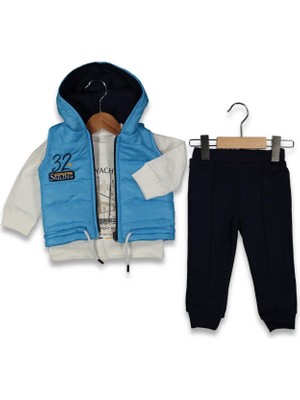 Erkek 1/4 Yaş Şişme Yelekli 3 Lü Takım