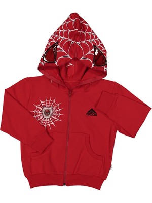 Erkek 3/6 Yaş Örümcek Kanguru Cepli Hırka