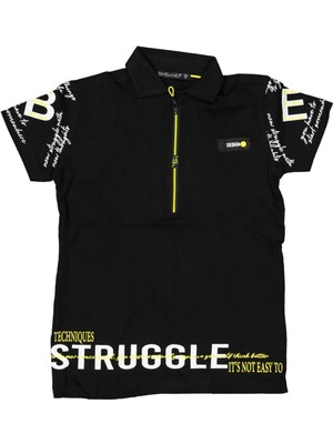 Erkek 5/8 Yaş Prıory Baskılı Fermuarlı Tişört