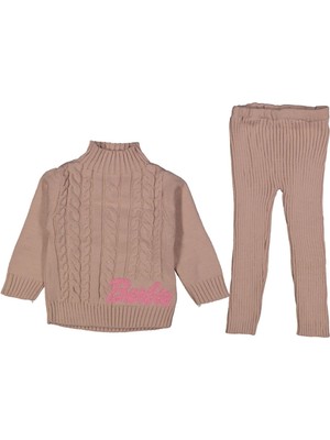 Kız 2/4 Yaş Barbi Süzineli Triko Ikili Takım