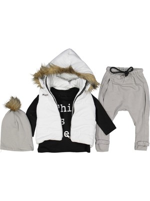 Kız 6/18 Ay Şişme Yelekli 3lü Takım