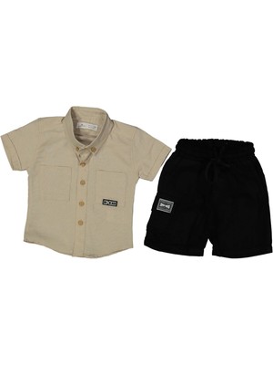 Erkek 2/5 Yaş Çift Cepli Gömlek Kapri Takım