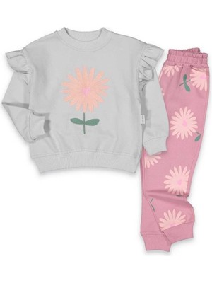 Kız 6/24 Ay Çiçek Nakışlı Bebek Takım