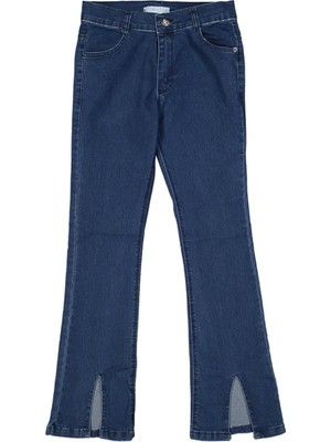 Kız 12/16 Yaş Yırtmaçlı Ispanyol Paçalı Kot Pantolon