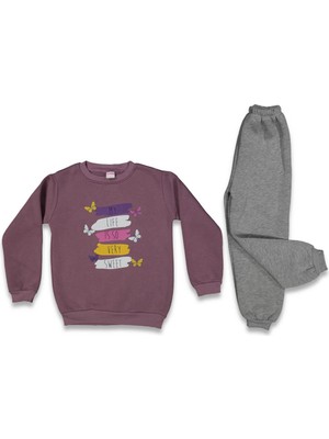 Kız 5/8 Yaş My Life Yazılı 3ip Takım