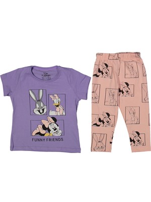 Kız 3/7  Yaş Funny Frıends Taytlı Takım