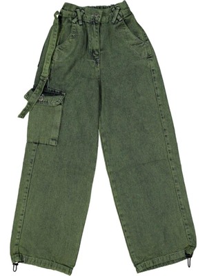 Kız 4/9 Yaş Yan Şeritli Cepli Pantolon