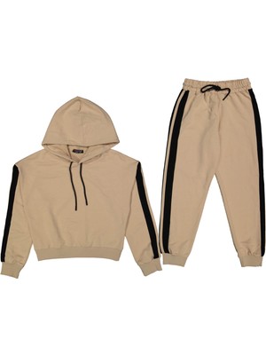 Kız 8/16 Yaş Şeritli  2li Eşofman  Takım