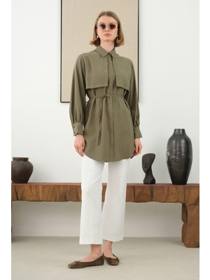 HE-QA Rüzgarlıklı Modal Gömlek Yeşil