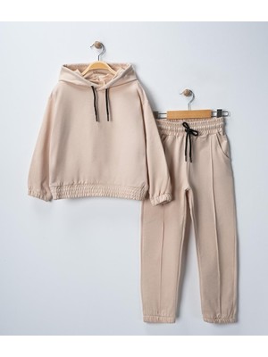 Kız 8/14 Yaş Kapşonlu Bel Lastikli Takım