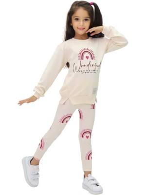 Kız 3/6 Yaş Gökkuşağı Alt Fitilli Takım