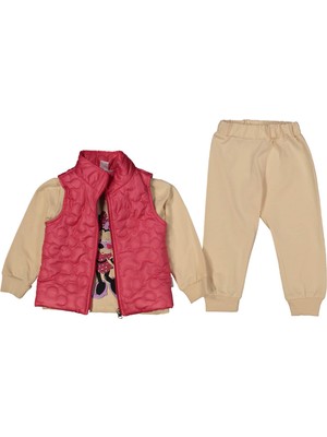 Kız 9/36 Ay Kapitone Papatya Desenli Yelekli Tkm