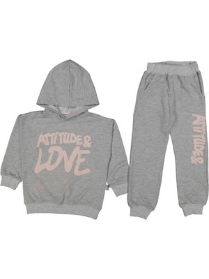 Kız 3/6 Yaş Attutide Love Baskılı Takım