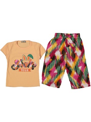 Kız 4/11 Yaş Shake Baskılı Şortlu 2li Takım