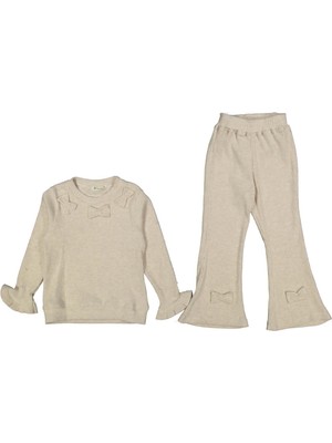 Kız 6/9 Yaş Incili Fiyonklu Fitilli Takım