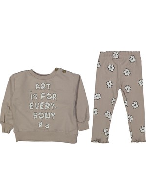 Kız 6/18 Ay Çiçek Baskılı Takım