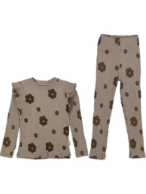 Kız 3/6 Yaş Papatyalı Fitilli Takım