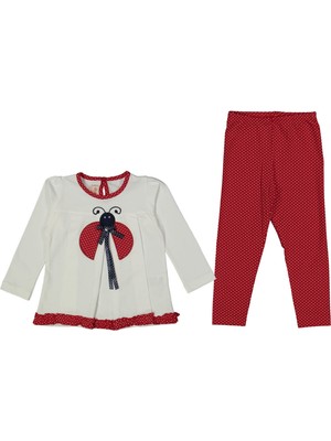 Kız 9/24 Ay Uğur Böcekli Taytlı Takım