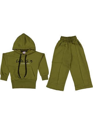 Kız 6/9 Yaş Life Is Kapşonlu Cepli Takım