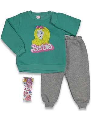 Kız 1/4 Yaş Barbi Baskılı 3ip Takım
