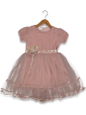 Kız 5/11 Yaş Brodeli Elbise