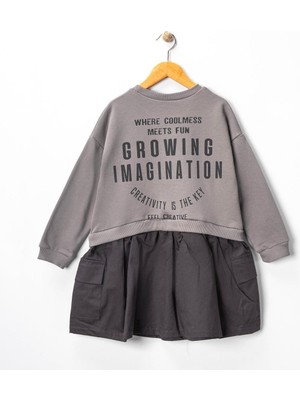 Kız 6/12 Yaş Sweat Parçalı Elbise