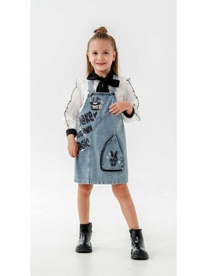 Kız 3/6 Yaş Gömlekli  Kot Jile