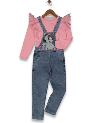 Kız 6/9 Yaş Fare Baskılı Kot Slopet